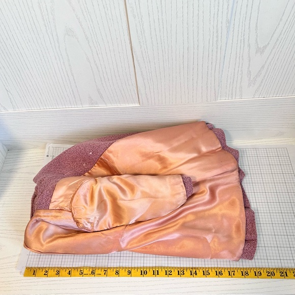 Vintage Girl Coat Pant Set 2 to 3 Years Pink Mauve Worsted Wool Samantha *FLAWS - Picture 11 of 16